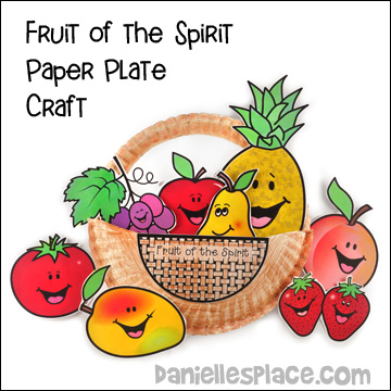Fruit of the Spirit Paper Plate Basket Bible Craft for Sunday School