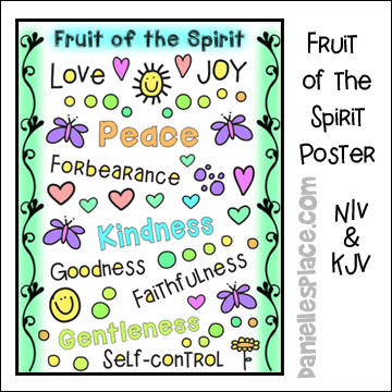 Fruit of the Spirit Printable Poster in both KJV and NIV