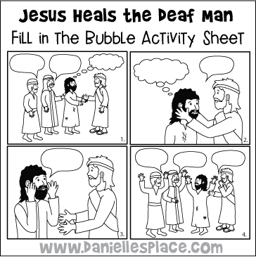 Activity Pages Jesus Healing People