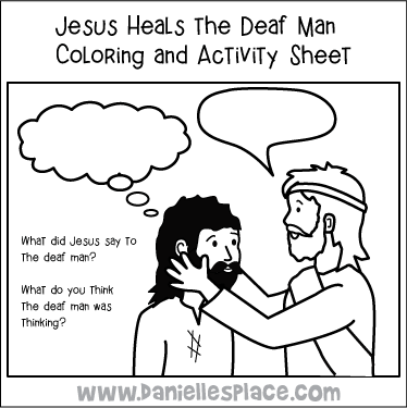 Jesus Heals Deaf Man Craft