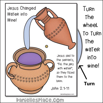 Water Into Wine, Bible Crafts for Kids