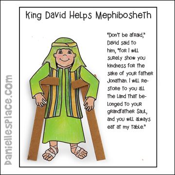 Mephibosheth Activity Sheet for Children's Church