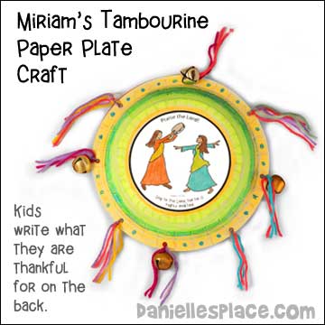 Miriam's Tambourine Paper Plate Craft for Sunday School