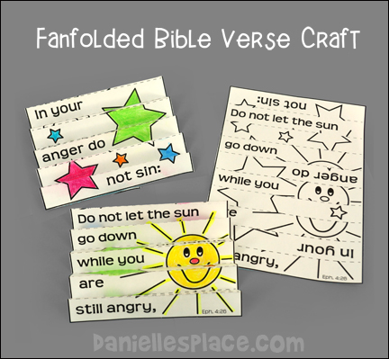 Fanfolded Bible Verse Review and Craft fro Moses Bible Lesson