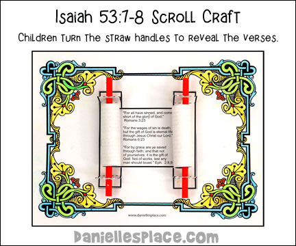 Isaiah 53:7-8 Scroll Craft and Activity Sheet
