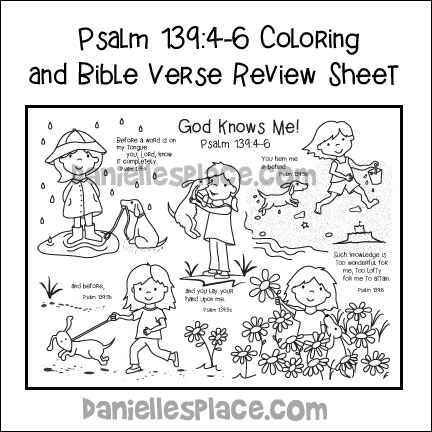 Psalm 139 Coloring Pages For Kids