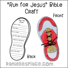 Run for Jesus Shoe Bible Craft
