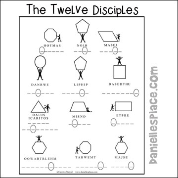 12 Disciples Worksheet Printable