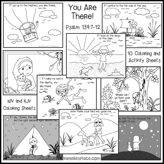 You Are There - Psalm 139:7-12 Coloring Sheets for children