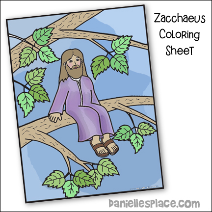 jesus and zacchaeus coloring pages
