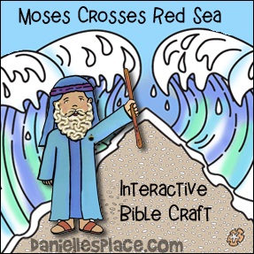 Moses Crosses the Red Sea Interative Bible Craft for Children's Ministry