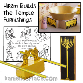 Bible Crafts Wise and Foolish Builders - Hiram Builds the Temple Furnishings