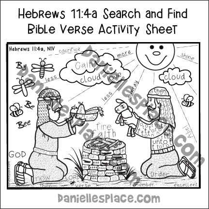 cain and abel activity sheets