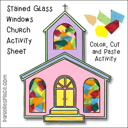 sunday school coloring pages stained glass